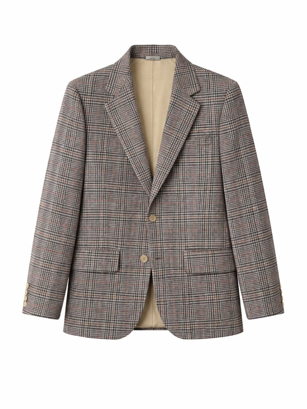 Vintage 90s Black, White, Plaid, and Red Blazer, Polo University by Ralph Lauren